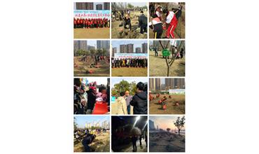 南通分公司與當?shù)刂驹刚吖餐瑢崿F(xiàn)“同栽一棵樹，同抹一片綠”的夢想